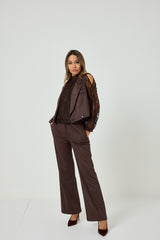 Pantalone moro in ecosuede FEDERICA BI