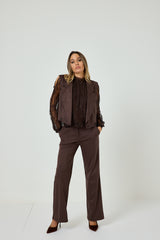 Pantalone moro in ecosuede FEDERICA BI