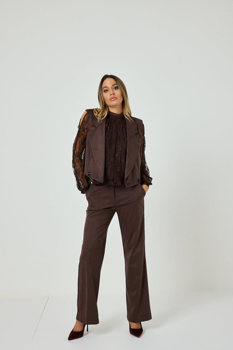 Pantalone moro in ecosuede FEDERICA BI