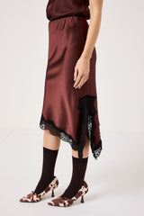 Gonna glace in viscosa e pizzo FEDERICA BI