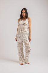 Pantalone bianco crochet FEDERICA BI