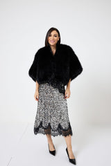 Ecopelliccia nera FEDERICA BI