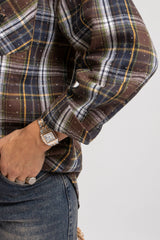 Camicia tartan moro cristallini e spilla FEDERICA BI
