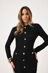 Abito midi bottoni oro FEDERICA BI ( vari colori )