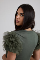 Maglia EMY viscosa e tulle FEDERICA BI (piu’ colori)
