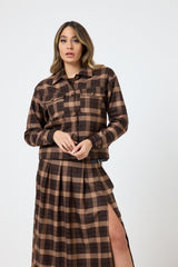 Giacca tartan marrone FEDERICA BI