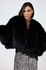 Ecopelliccia nera FEDERICA BI