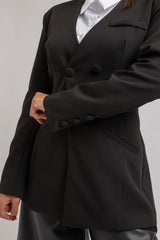 Blazer nero doppiopetto FEDERICA BI