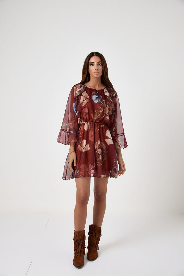 Abito in chiffon fantasia FEDERICA BI