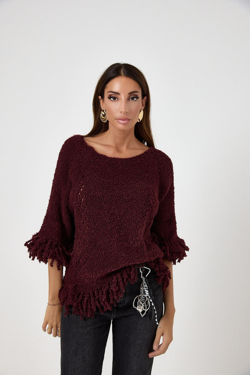 Maglione frange FEDERICA BI ( vari colori )