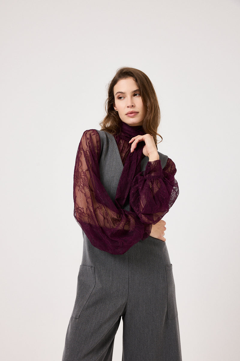 Tuta intera grigio mélange FEDERICA BI