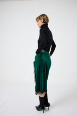 Gonna in velluto e pizzo FEDERICA BI ( più colori )