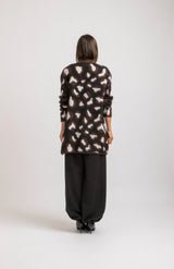Cardigan animalier marrone FEDERICA BI