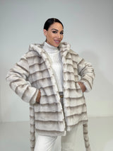 Ecovisone con cappuccio beige FEDERICA BI