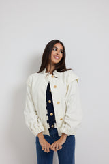 Giacca in denim bianca FEDERICA BI