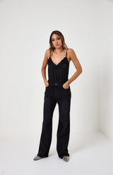 Denim nero cristalli FEDERICA BI