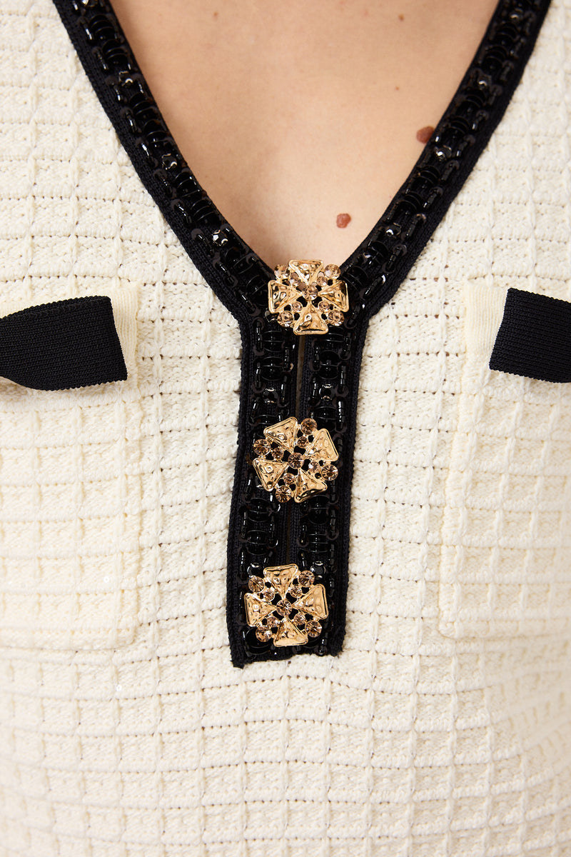 Abito elegante bottoni oro FEDERICA BI