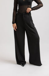 Pantalone nero in cadi FEDERICA BI