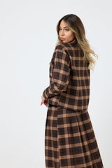 Giacca tartan marrone FEDERICA BI