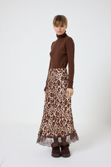 Gonna in viscosa animalier print FEDERICA BI