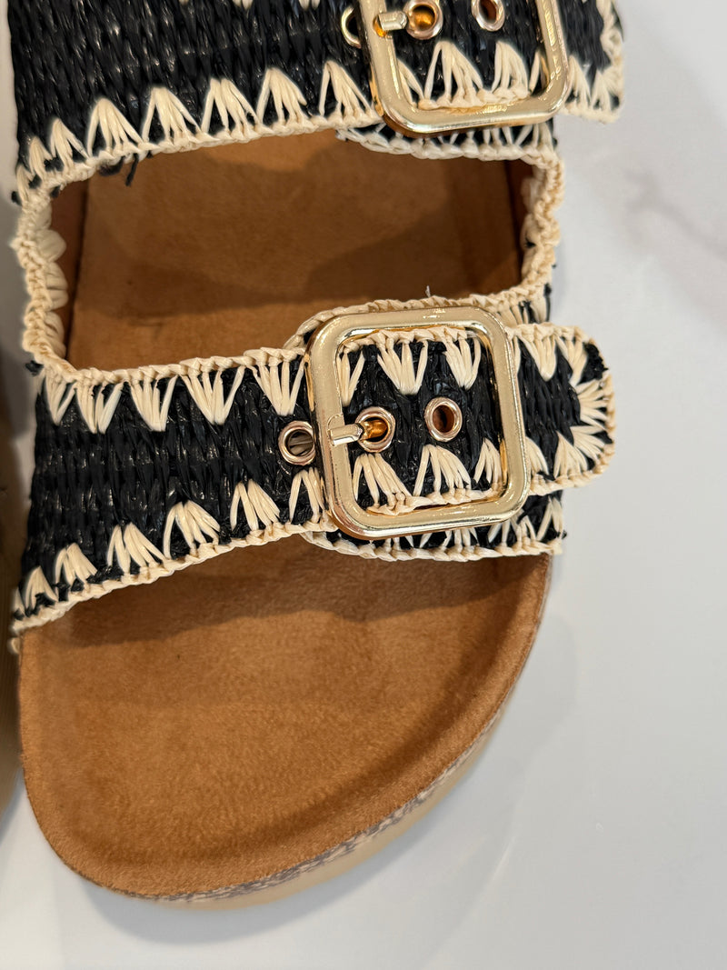 Sabot nero con fibbia FEDERICA BI