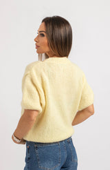 Maglia in mohair colletto gioiello (due colori)