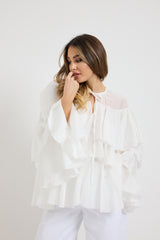 Camicia bianca volant FEDERICA BI