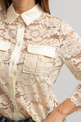 Camicia in pizzo FEDERICA BI avorio