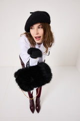 Guanti neri lurex FEDERICA BI