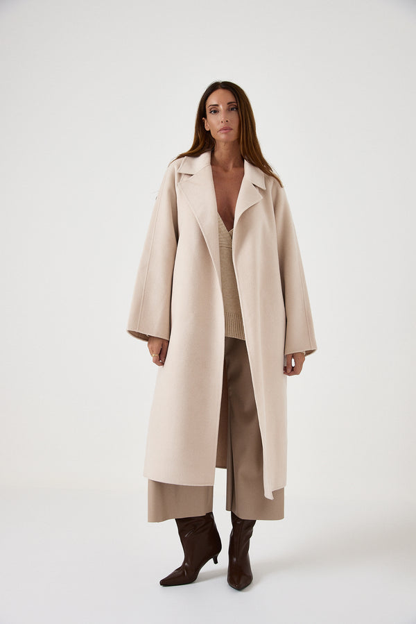 Cappotto beige cachemire e lana FEDERICA BI