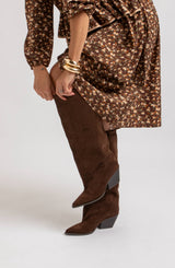 Stivale suede cioccolato FEDERICA BI