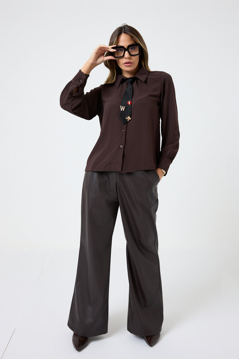 Pantalone moro in similpelle FEDERICA BI