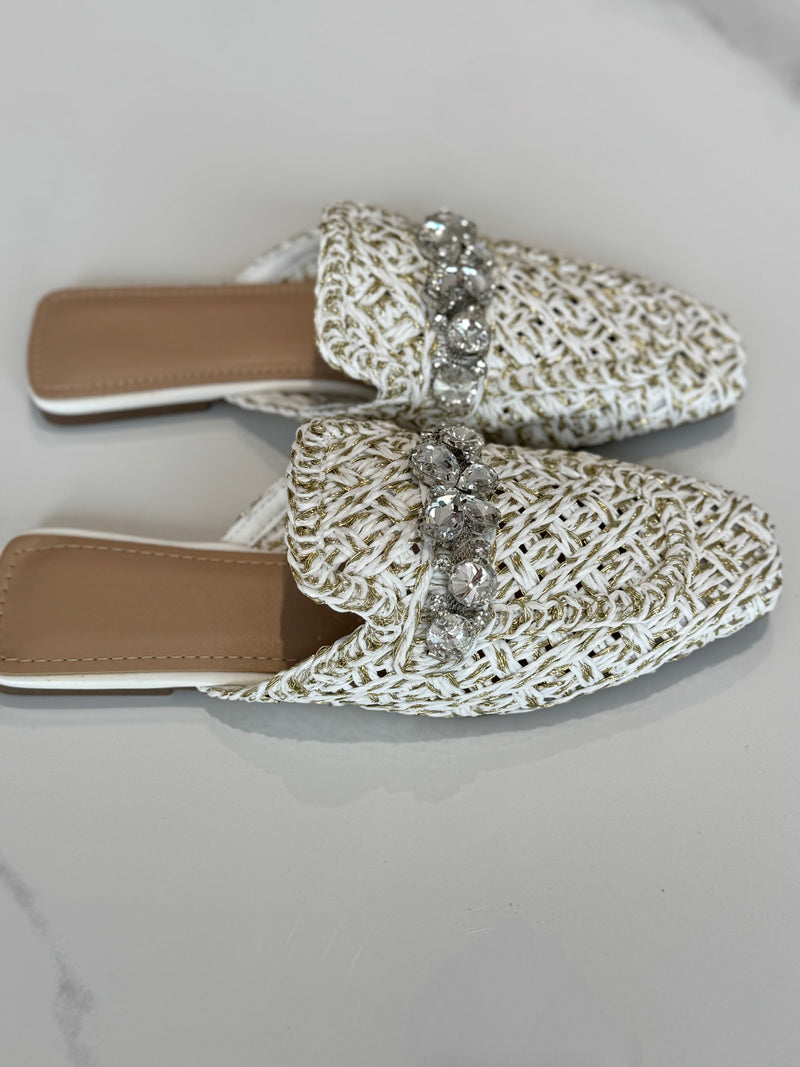 Sabot flat con cristalli FEDERICA BI