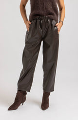 Pantalone in ecopelle moro FEDERICA BI
