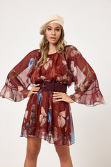 Abito in chiffon fantasia FEDERICA BI