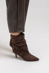 Tronchetto in suede moro FEDERICA BI