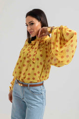 Camicia in chiffon pois FEDERICA BI (piu’ colori)