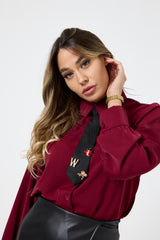 Camicia con cravatta con spille FEDERICA BI ( più colori )