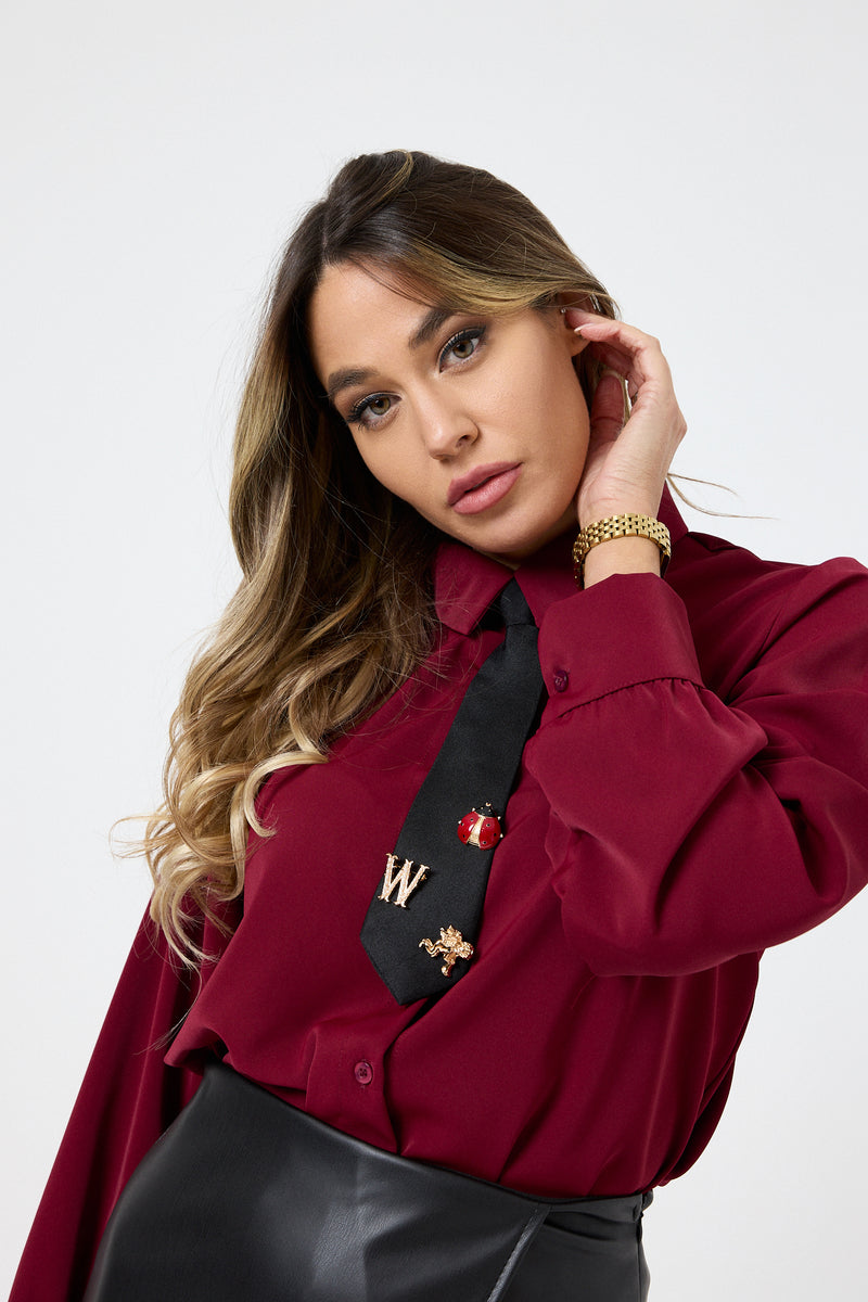 Camicia con cravatta con spille FEDERICA BI ( più colori )