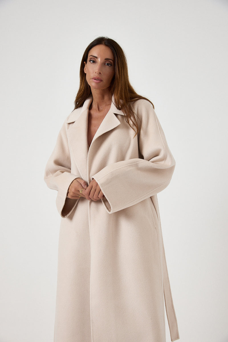 Cappotto beige cachemire e lana FEDERICA BI