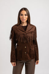 Giacca suede frange FEDERICA BI