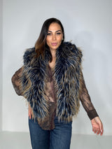 Gilet ECO blu ottanio FEDERICA BI