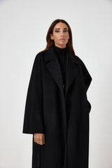 Cappotto nero cachemire e lana FEDERICA BI