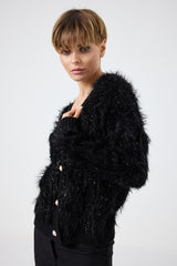 Cardigan in ciniglia lurex FEDERICA BI (due colori)