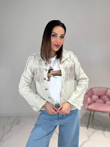 Giacca in denim frange FEDERICA BI