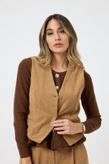 Gilet in velluto FEDERICA BI