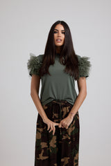 Maglia EMY viscosa e tulle FEDERICA BI (piu’ colori)