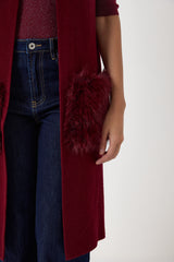 Gilet con tasca in ecofur FEDERICA BI ( vari colori )
