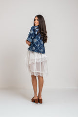 Giacca in denim blu FEDERICA BI
