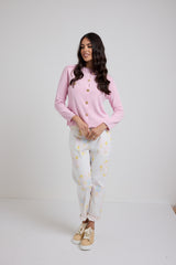 Cardigan rosa in viscosa FEDERICA BI